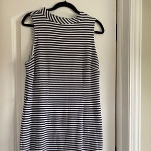 Blue and white dress